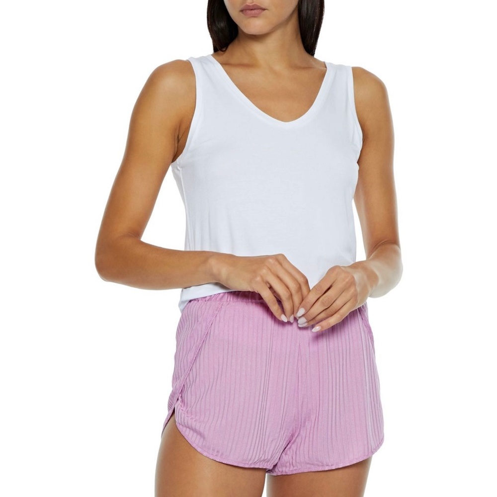 Fluer Du Mal Ribbed-Knit Pajama Shorts